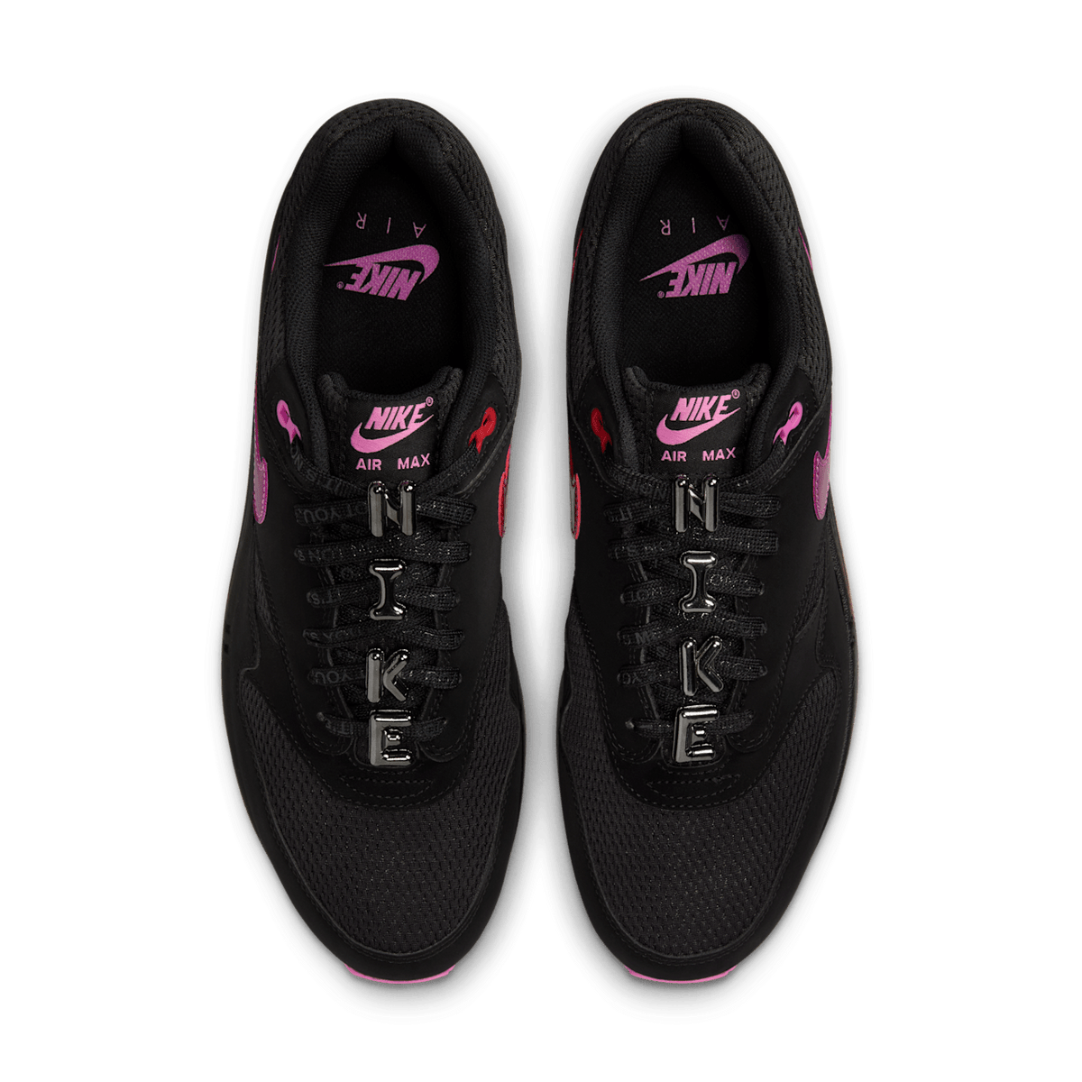 HV2302-001 Nike Air Max 1 PRM Black and Playful Pink (Men's)