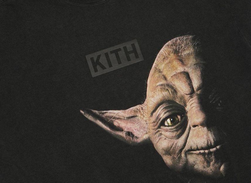 KHM031023-001 Kith STAR WARS Yoda Vintage Tee Black
