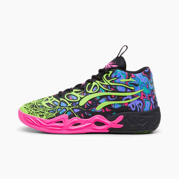 310837-01 Puma MB.04 Heem Puma Black Luminous Pink Electric Lime (Men's)