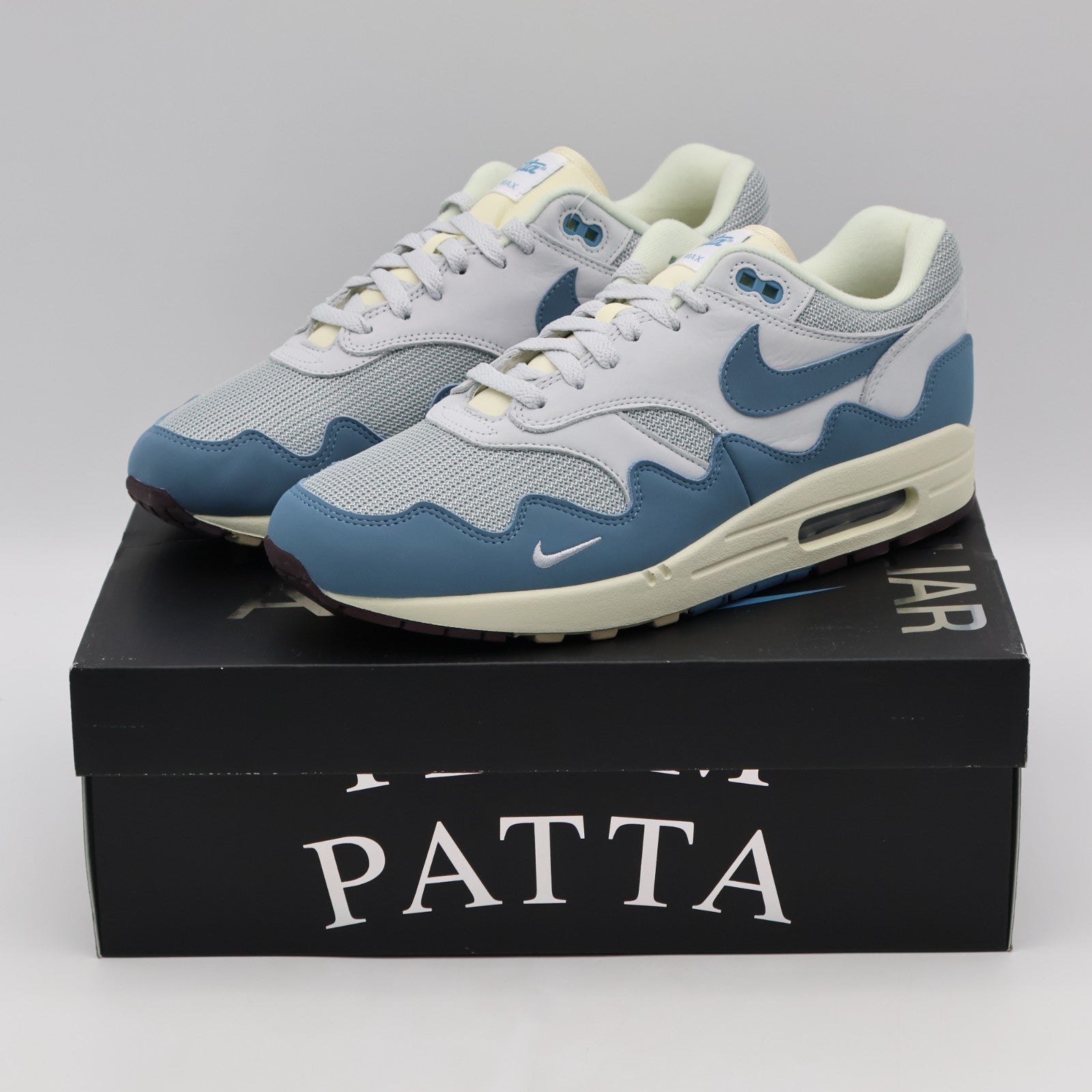 DH1348-004 Nike Air Max 1 Patta Waves Noise Aqua Metallic Silver Pure Platinum