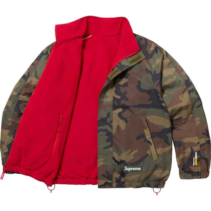 Supreme Polartec Reversible Track Jacket Woodland Camo