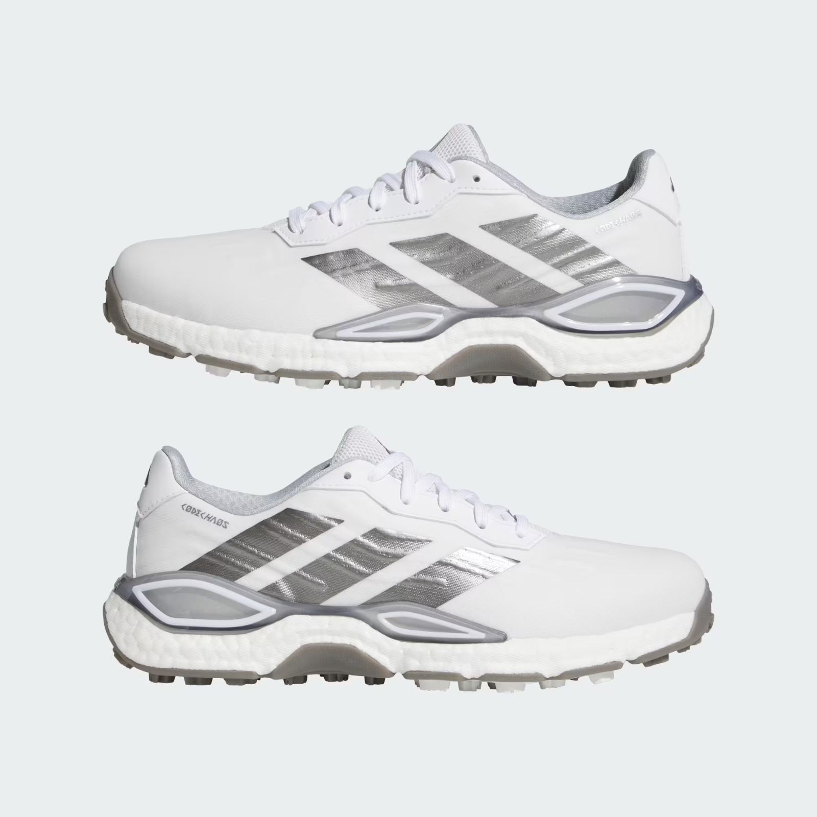 KI1388 adidas Codechaos 27 Spikeless Golf "Cloud White/Iron Metallic" (Men's)