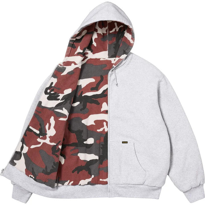 Supreme Reversible Work Zip Up Hooded Sweatshirt Ash Grey