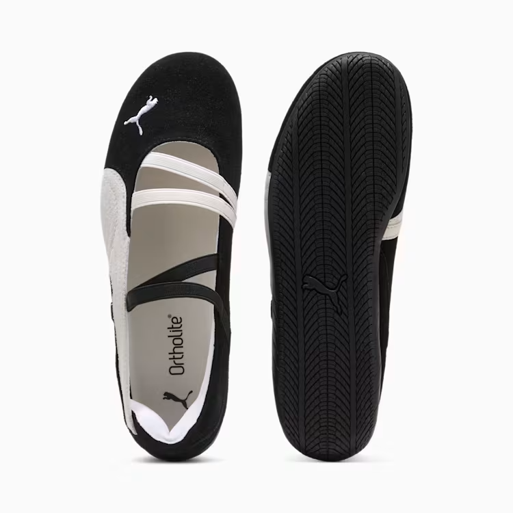 401287-06 Puma  Speedcat Ballet Suede Puma Black Puma White Warm White (Women's)