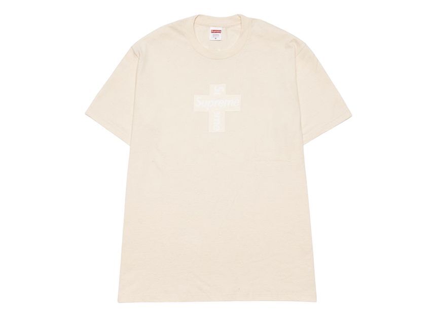 Supreme Cross Box Logo Tee Natural