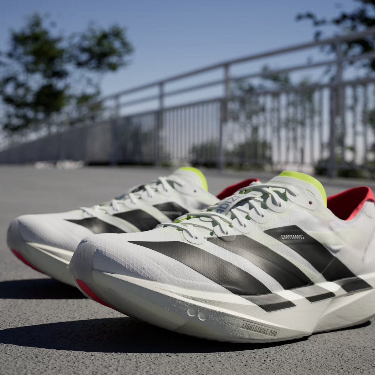 JH8659 adidas Adizero Takumi Sen 11 Cloud White Core Black Lucid Red (Men's)