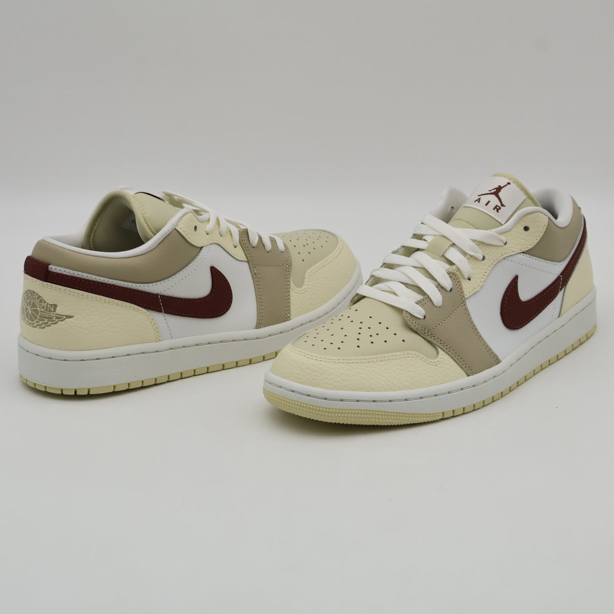 HV6530-100 Nike Air Jordan 1 Low Team Gold Desert Khaki Red Sepia (Women's)