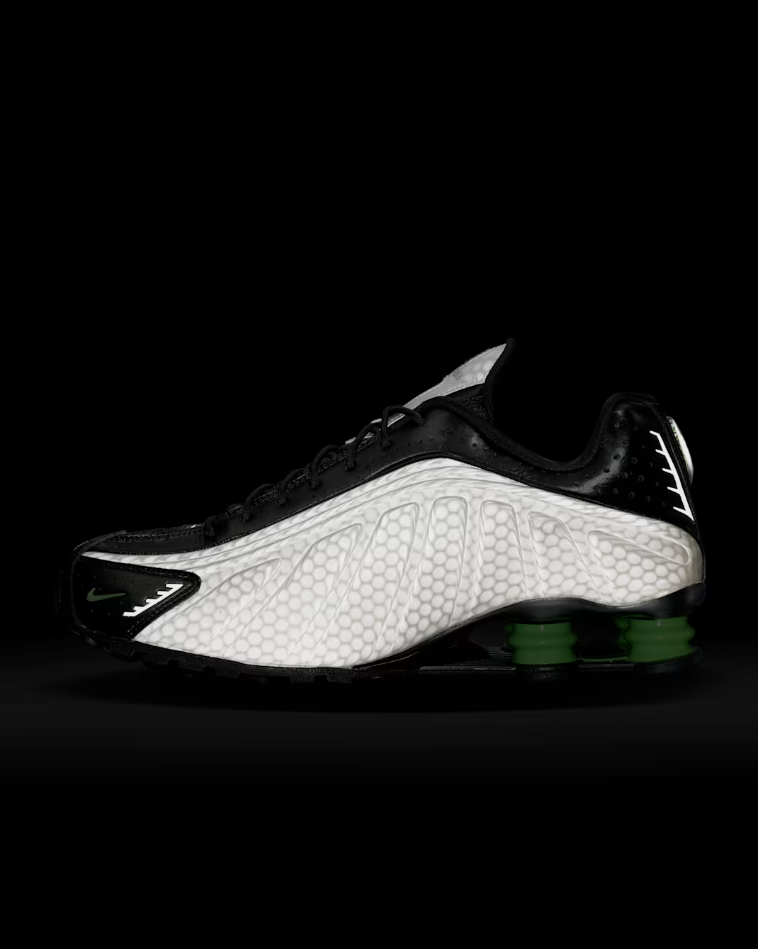 IR1946-001 Nike Shox R4 SP "Black and Lime Glow" (Men's)