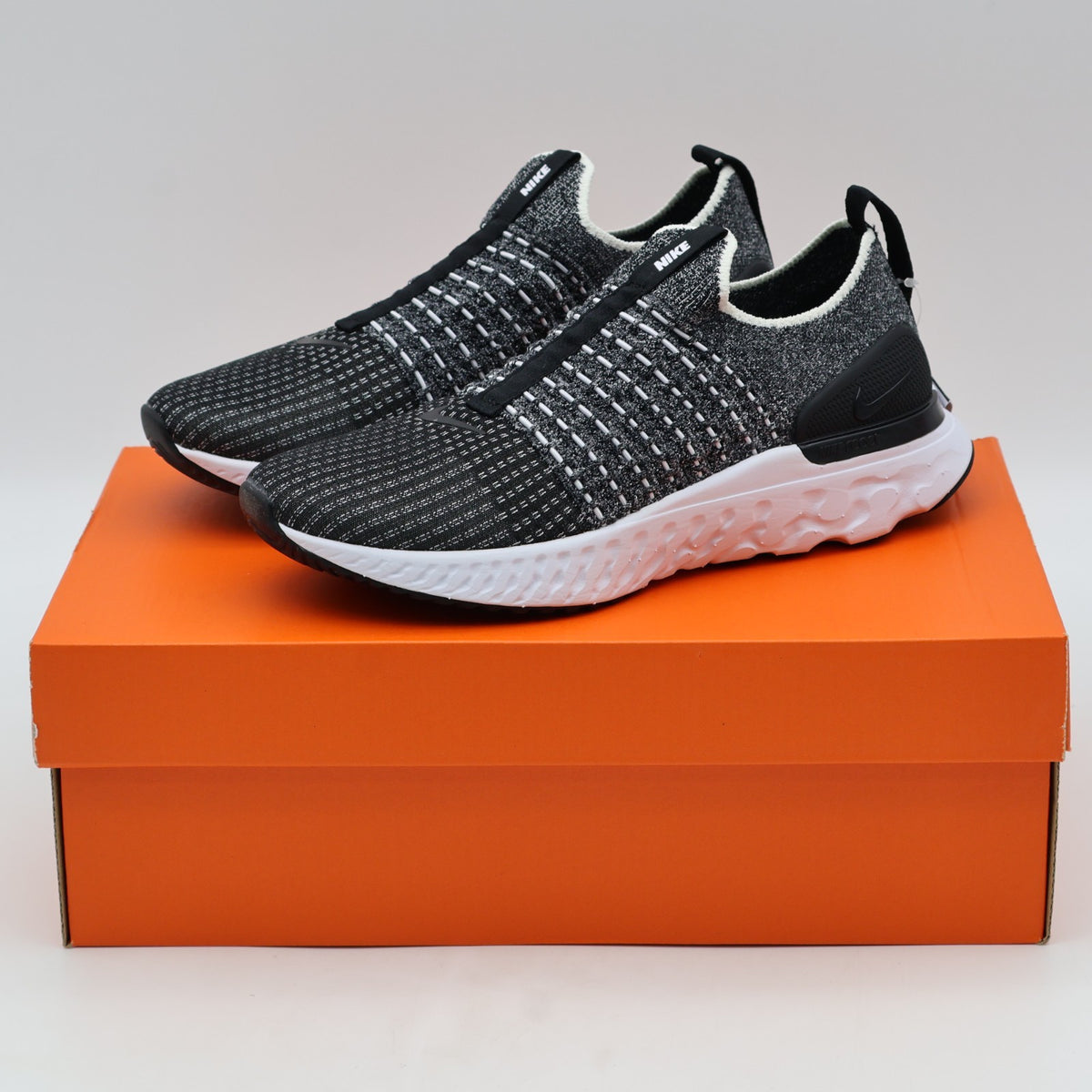 CJ0280-002 Nike React Phantom Run Flyknit 2 Black White (Women's)