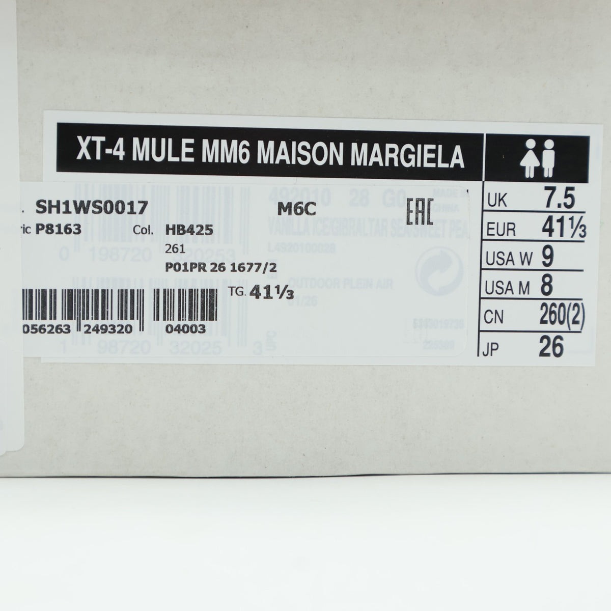 L49201000 MM6 Maison Margiela Salomon XT-4 Mule Vanilla Ice Gibraltar Sea (Men's