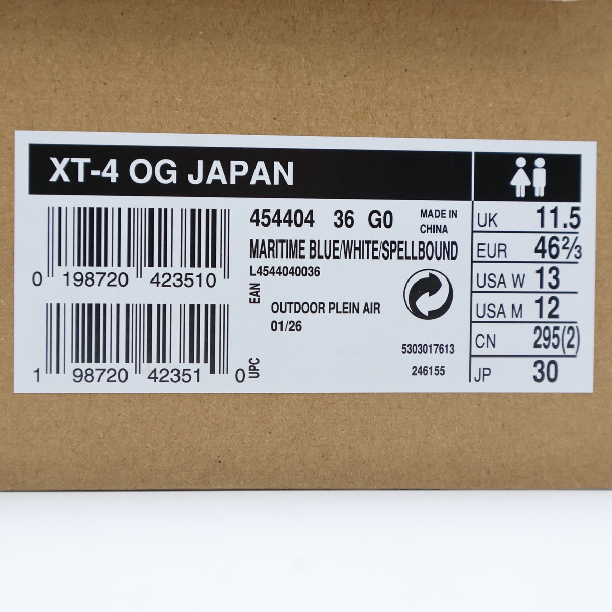 L45440400 Salomon XT-4 OG Japan Nami Pack "White/Blue" (Japan Exclusive)