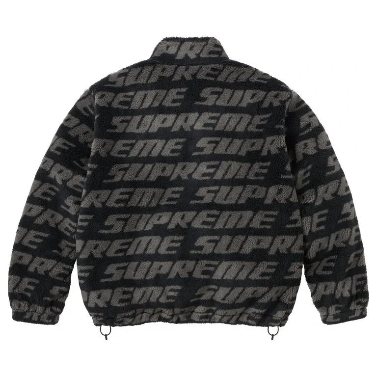 Supreme Repeat Jacquard Fleece Jacket Black