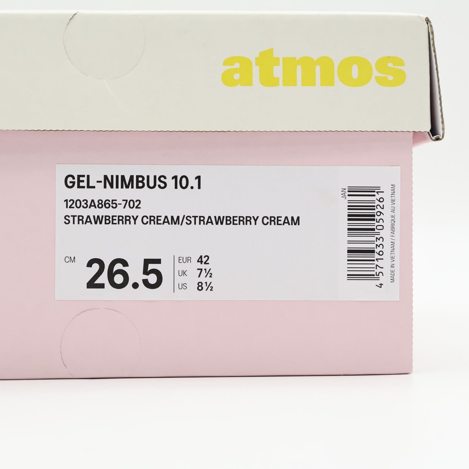 1203A865-702 VANDY THE PINK atmos Asics Gel-Nimbus 10.1 Strawberry Cream (Men's)