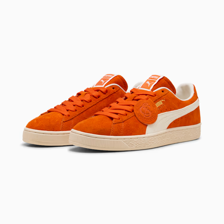 403766-02 Puma Suede Charles F Stead 4 Orange Glo PUMA White (Men's)
