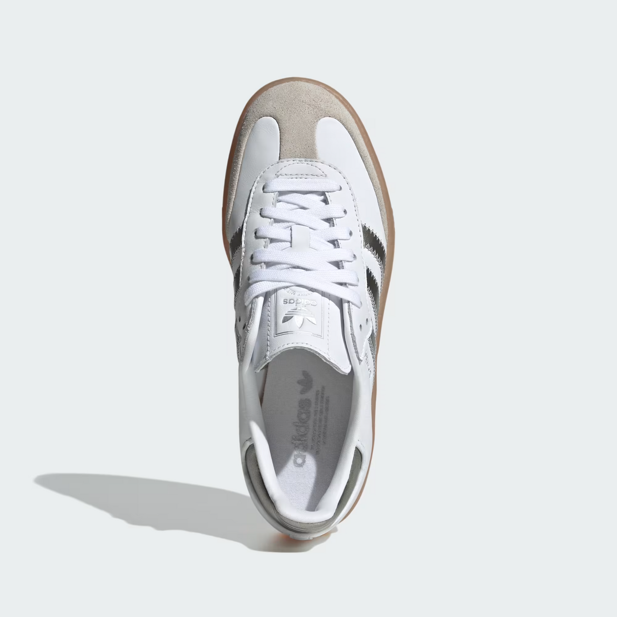 JS3943 adidas Originals Sambae Cloud White Silver Metallic Gum (Women's)