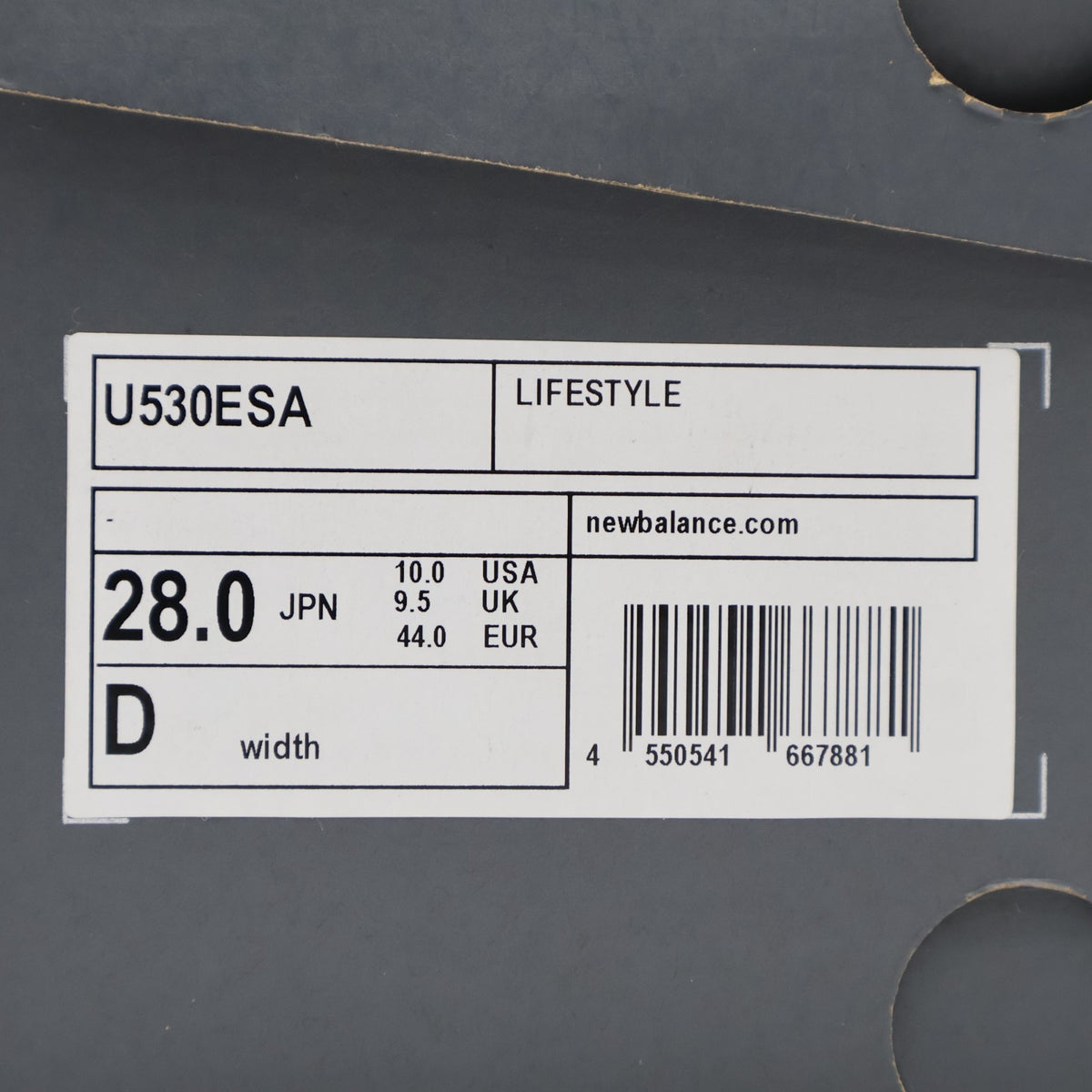 U530ESA New Balance 530 Silver Metallic Black Cement (Men's)