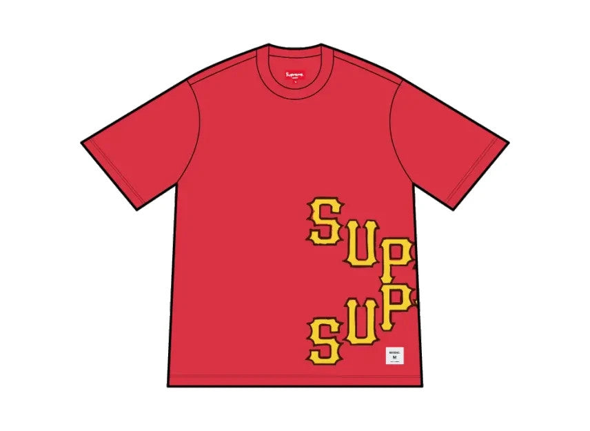 Supreme Cracked Spellout S/S Top "Washed Red"
