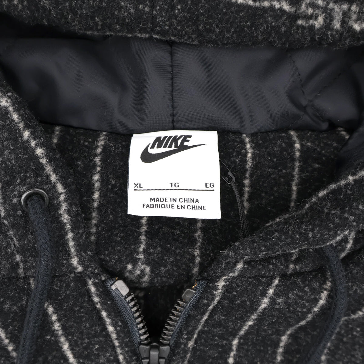 Stussy Nike Striped Wool Jacket Black