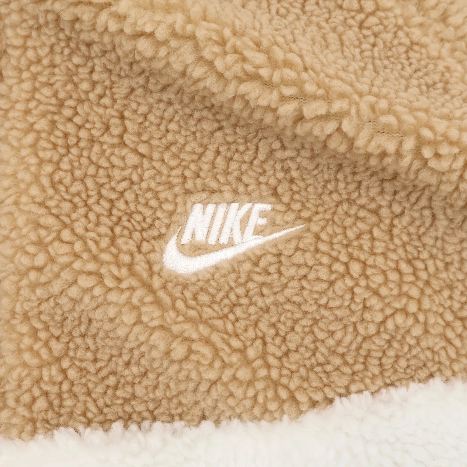 Nike Big Swoosh Reversible Boa Jacket Hemp White