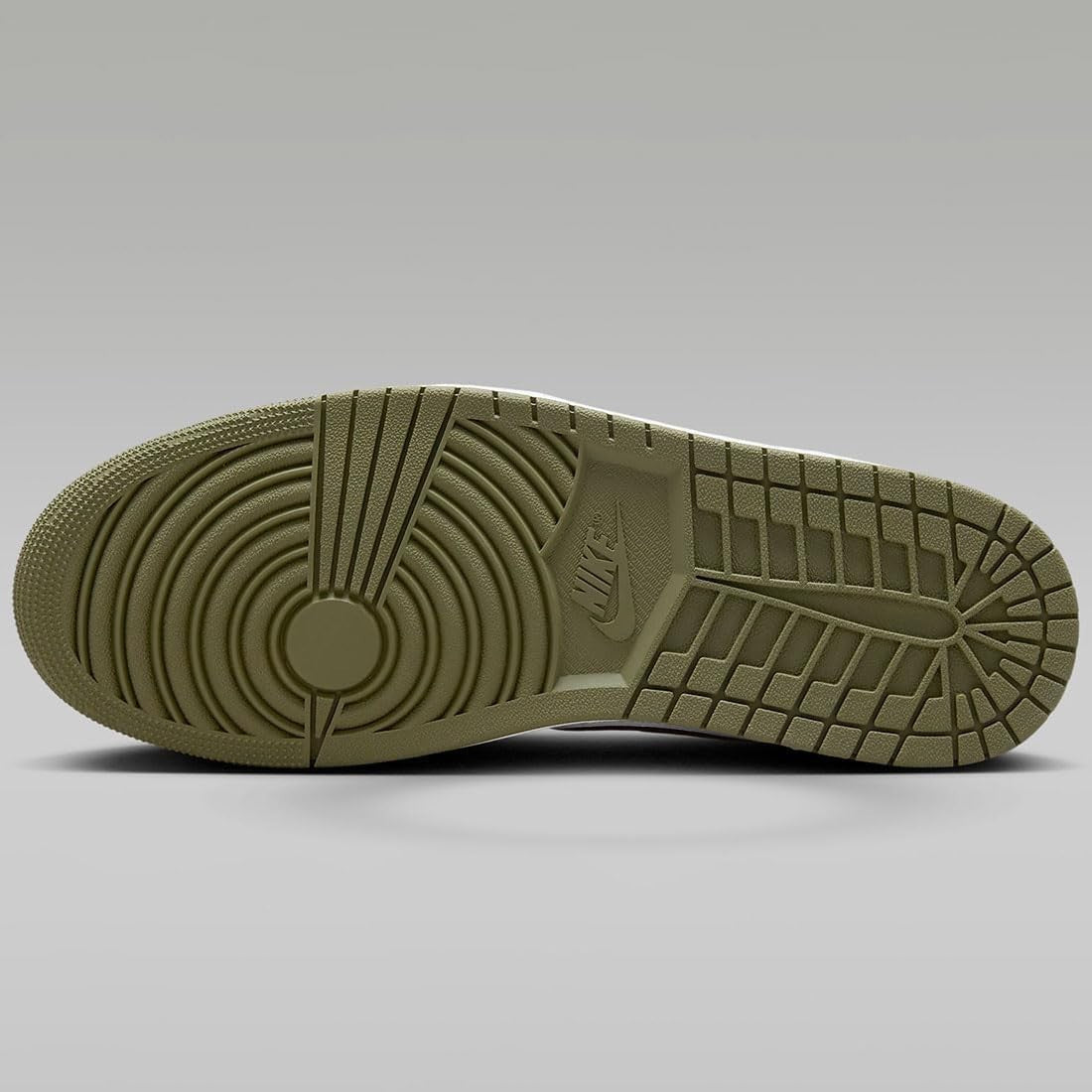 DM1206-102 Nike Air Jordan 1 Low FlyEase White Black Medium Olive (Men's)