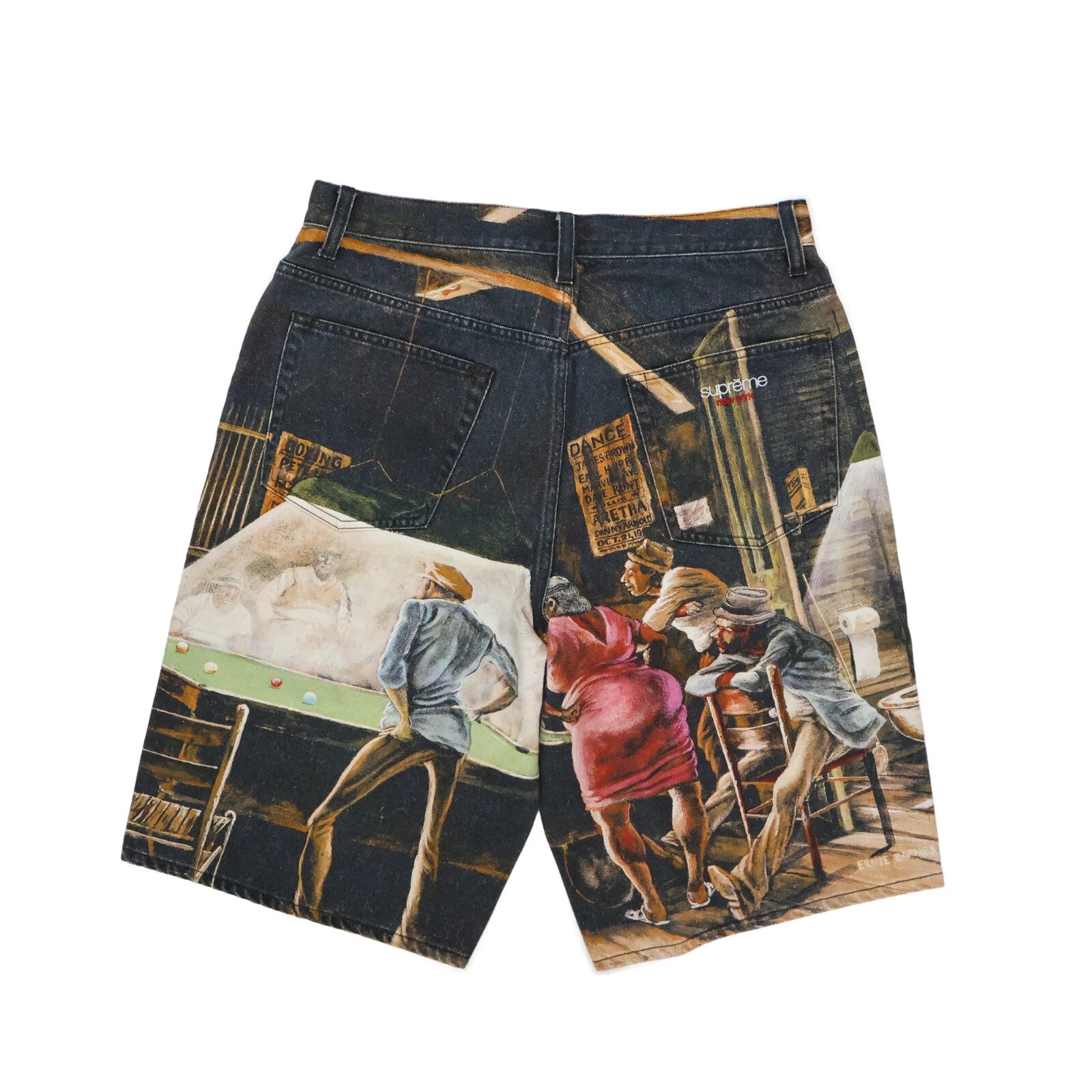 Supreme Ernie Barnes Baggy Denim Short Pool Hall