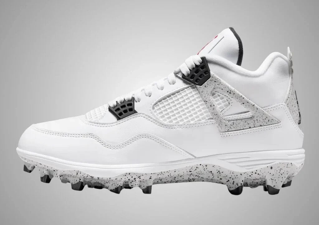 HQ0207-106 Nike Air Jordan 4 Cleat White Fire Red (Men's)
