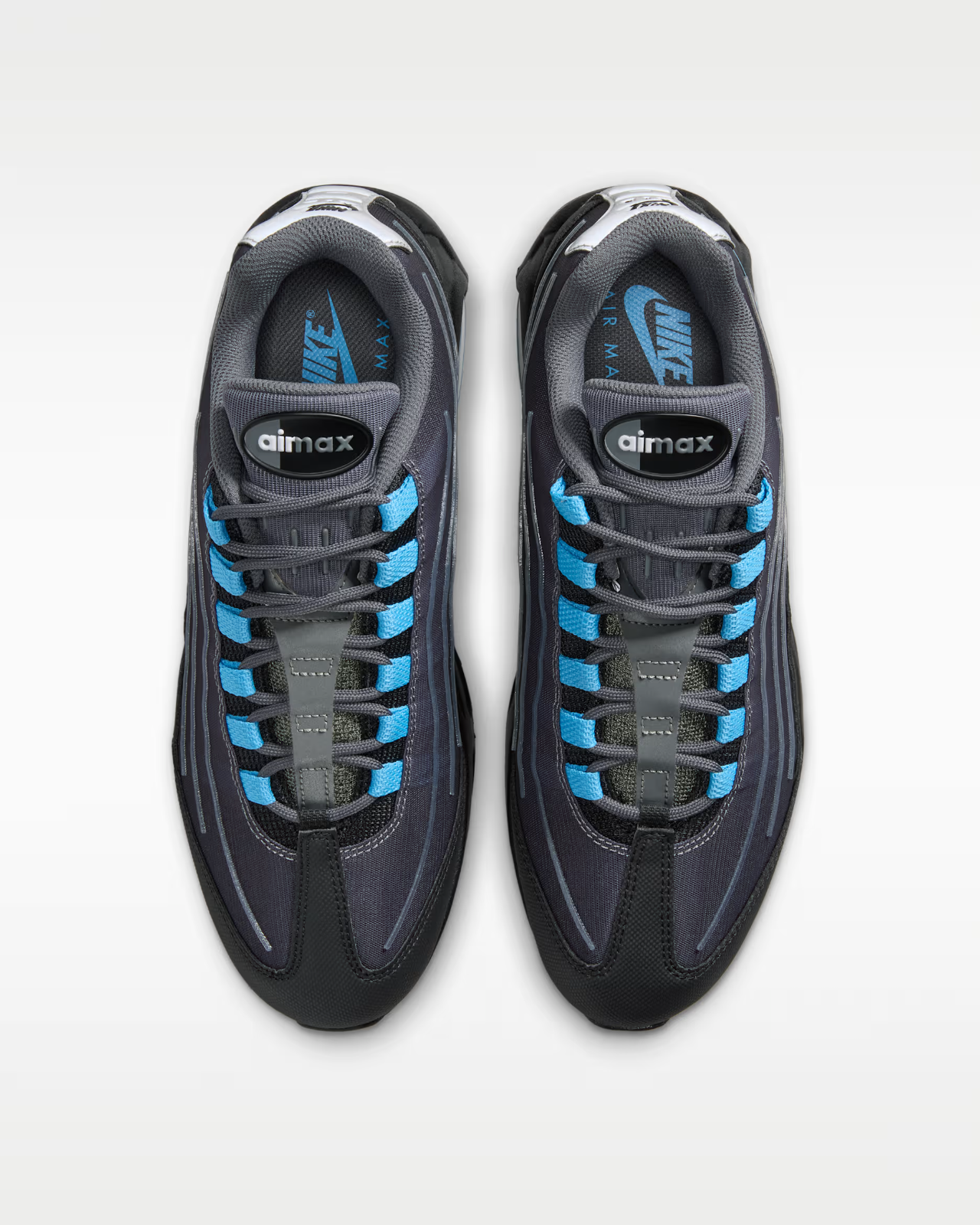 IH7853-002 Nike Air Max 95 Big Bubble Tech "Black/University Blue" (Men's)