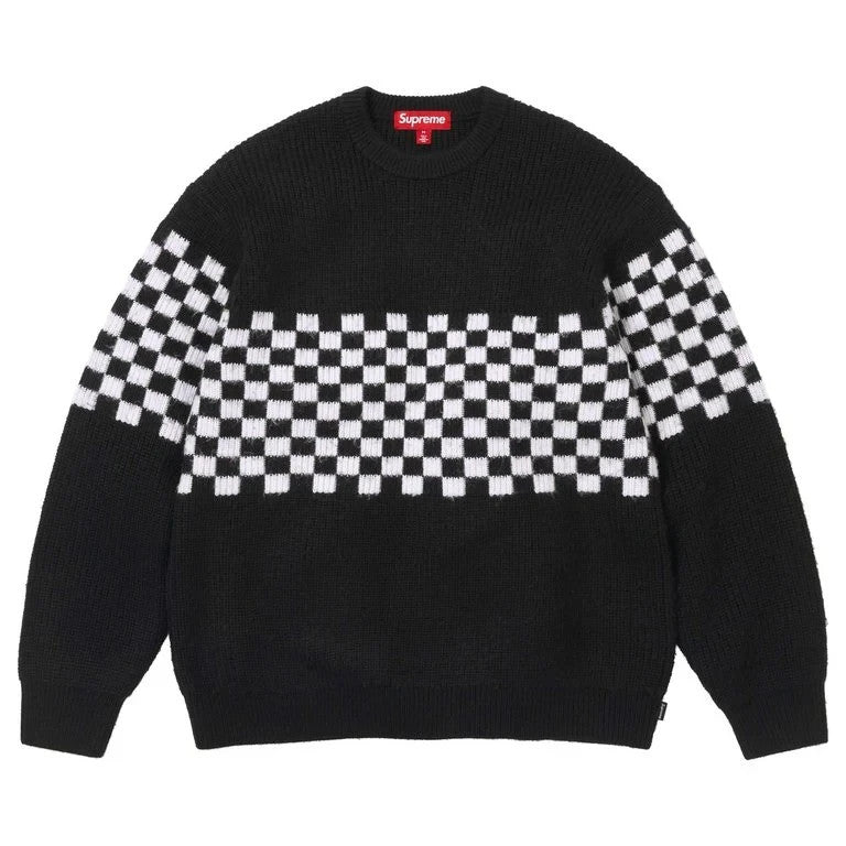 Supreme Checkerboard Pilled Sweater Black