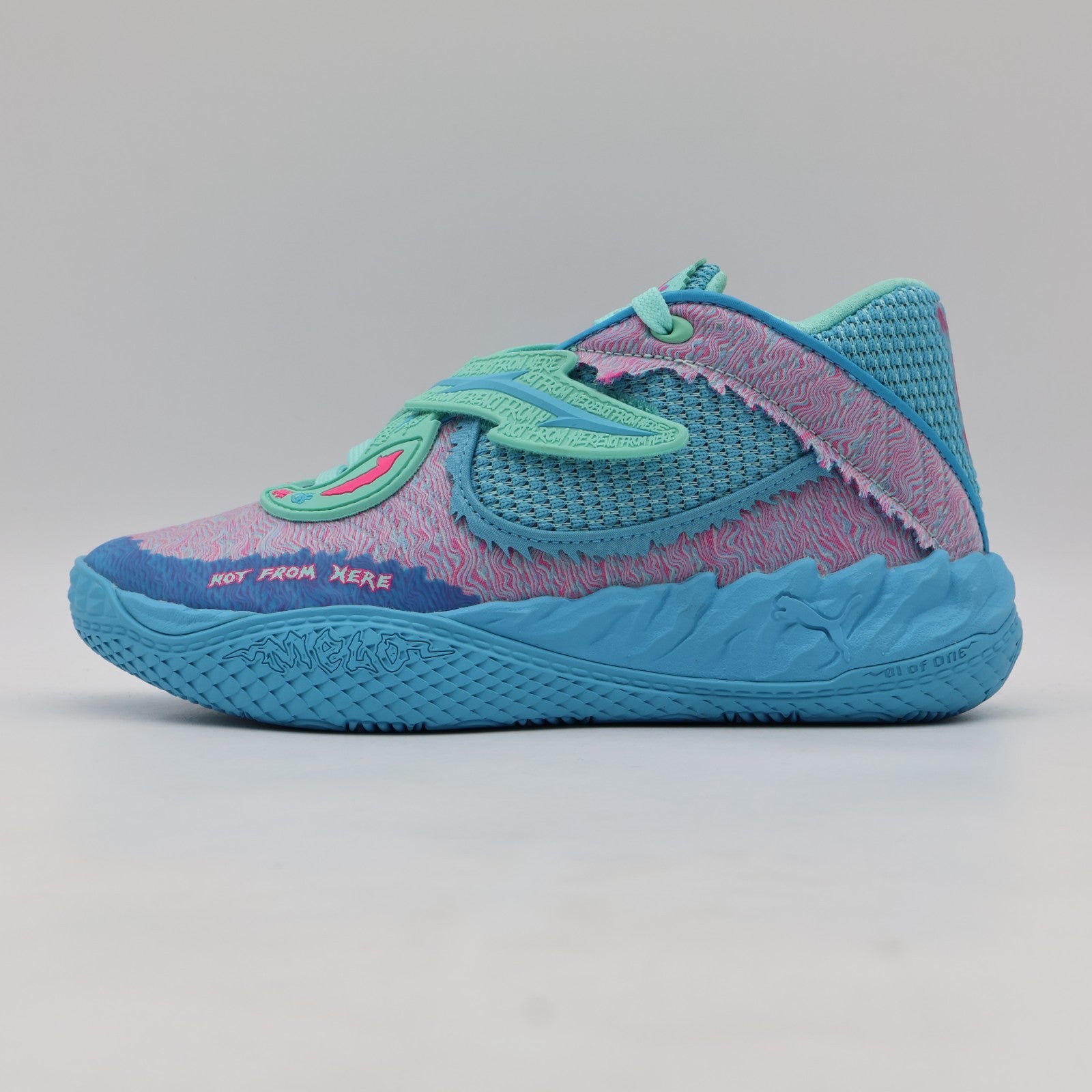 312130-01 Rick And Morty Puma MB05 Rickie Orange Electric Peppermint (Men's)