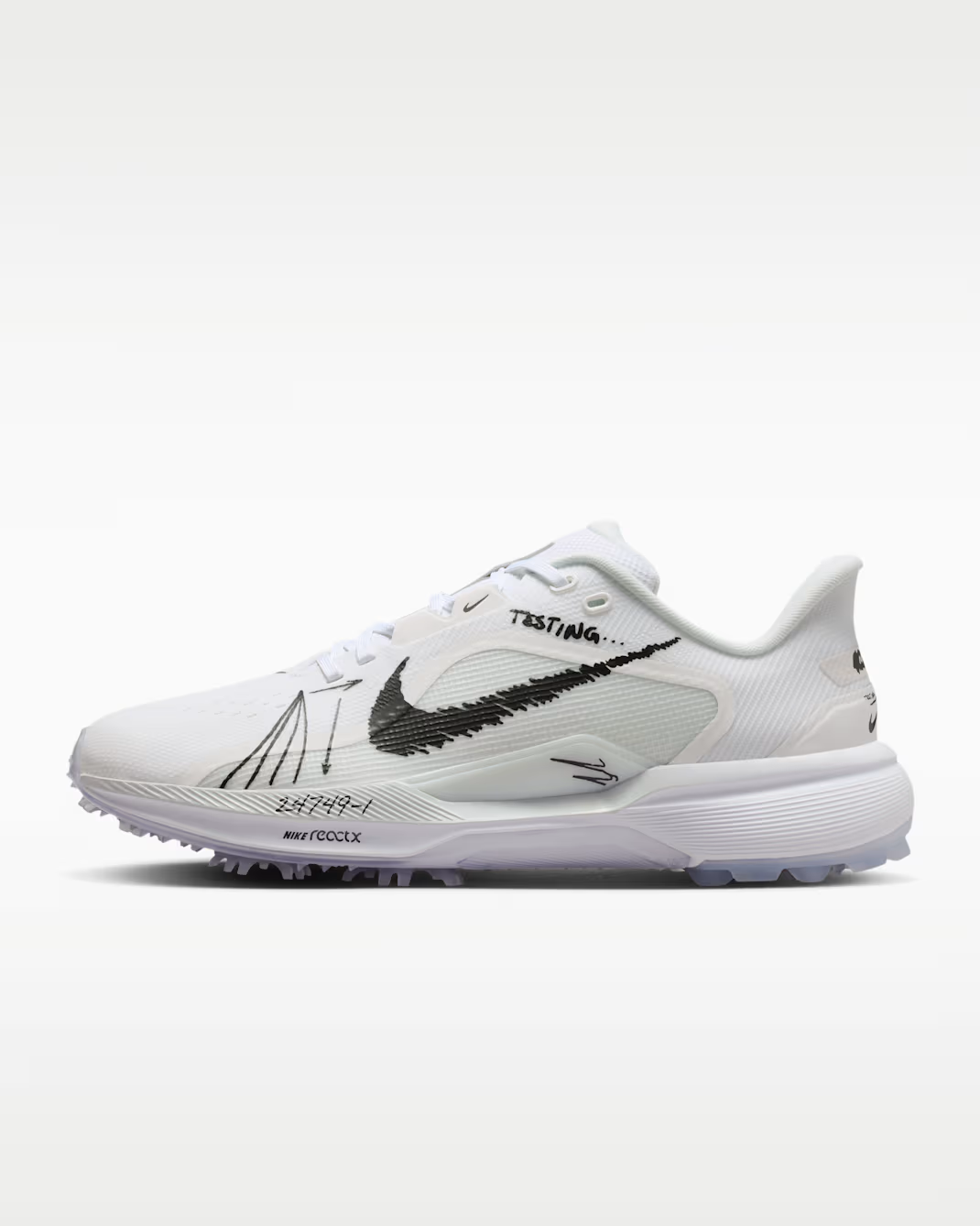 IR3240-100 Nike Pegasus 1 Golf White Black (Men's)