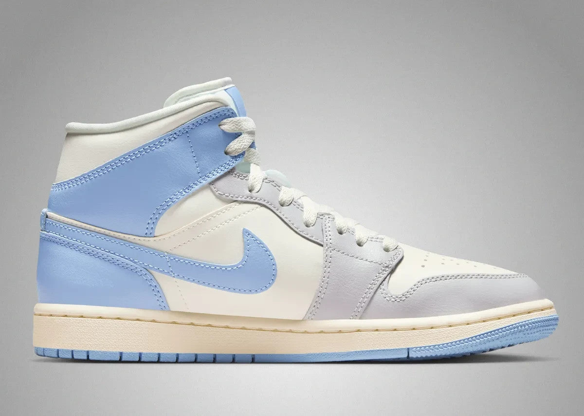 BQ6472-402 Nike Air Jordan 1 Mid Psychic Blue (Women's)