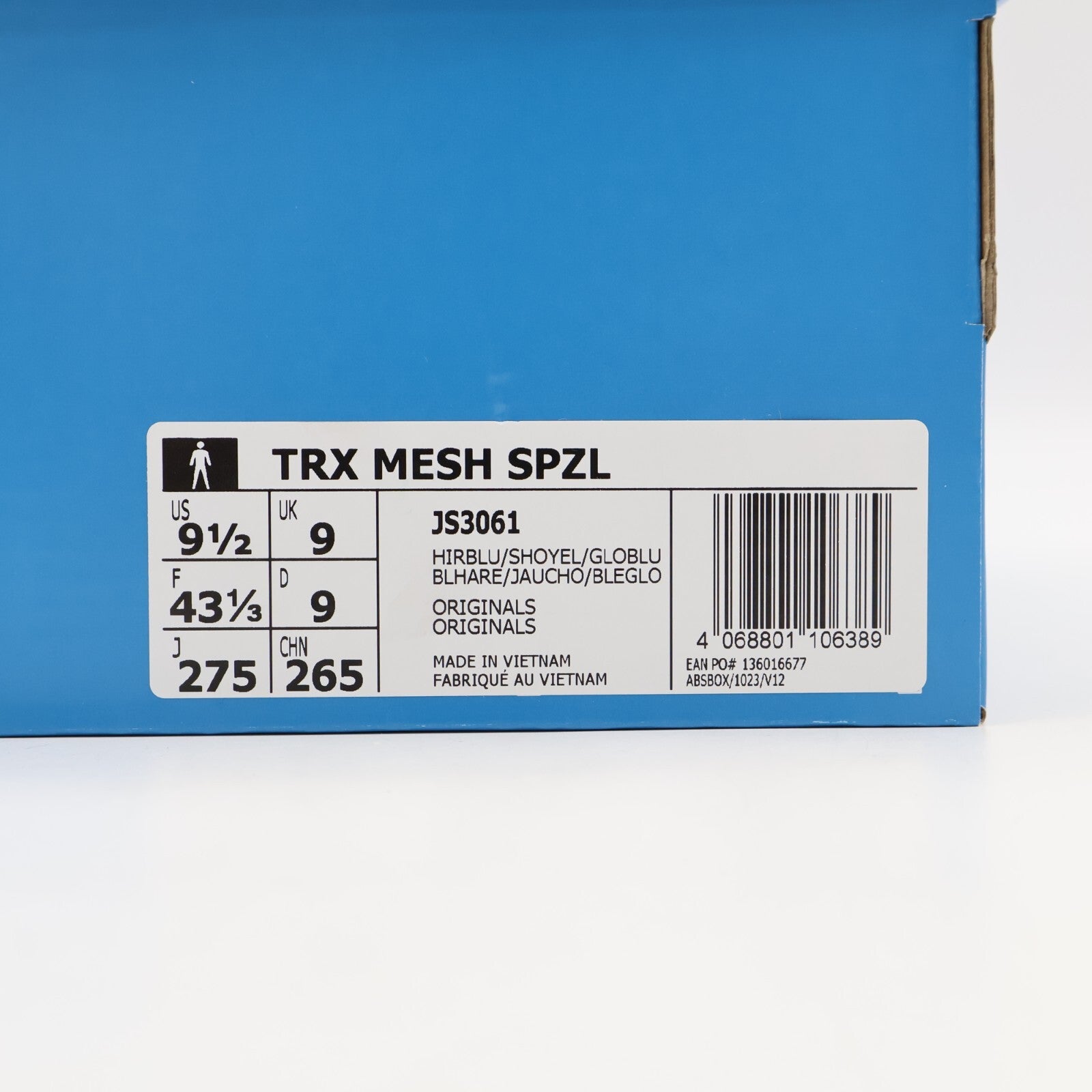 JS3061 adidas Originals TRX Mesh Spezial Hi-Res Blue Shock Yellow Glow Blue (Men
