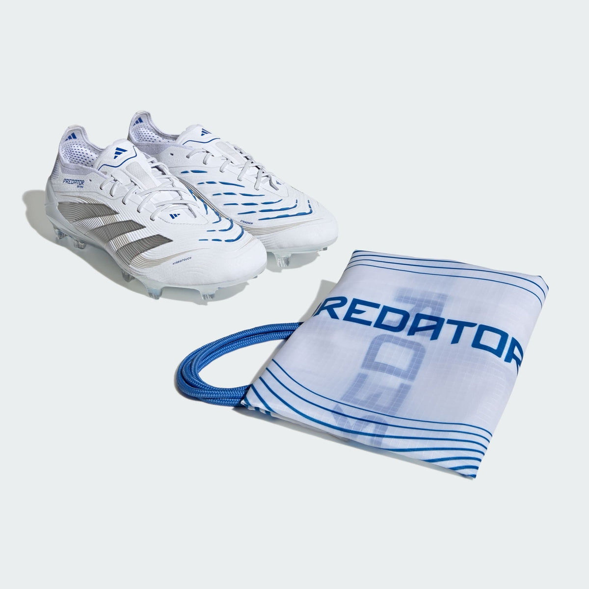 ID3879 adidas Predator Elite FG Cloud White Silver Metallic Bright Royal (Men's)