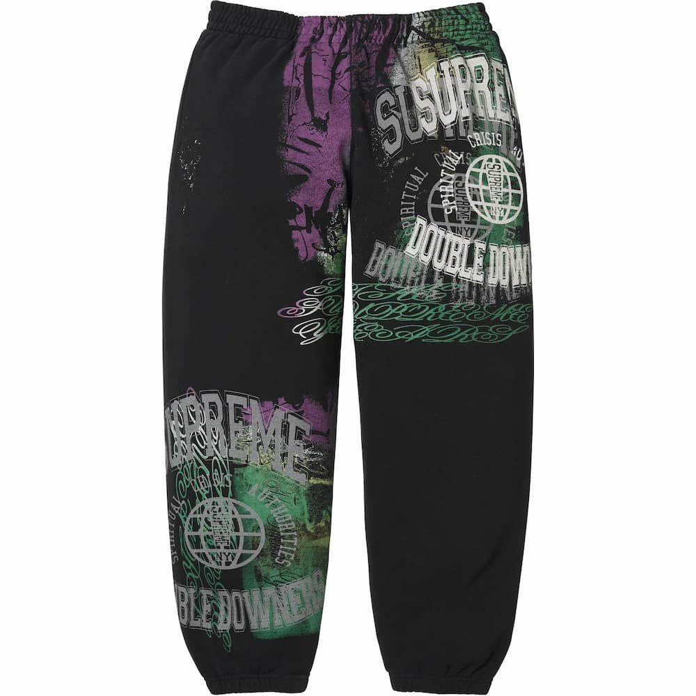 Supreme Overprint Sweatpant Black
