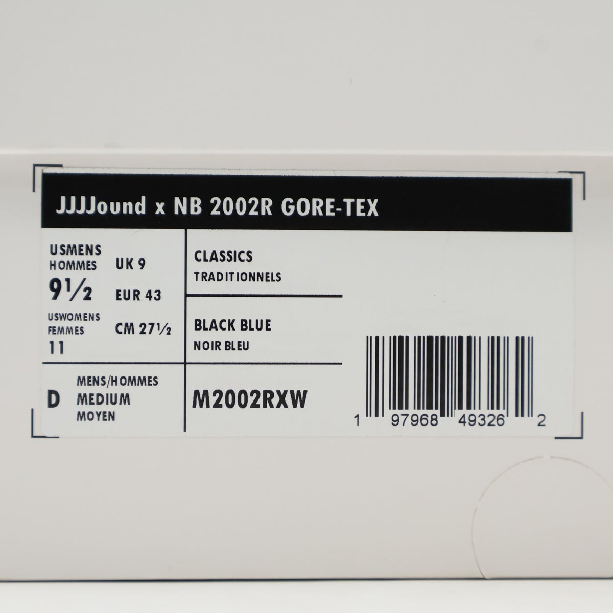 M2002RXW JJJJound Ã New Balance 2002R GORE-TEX Black (Men's)