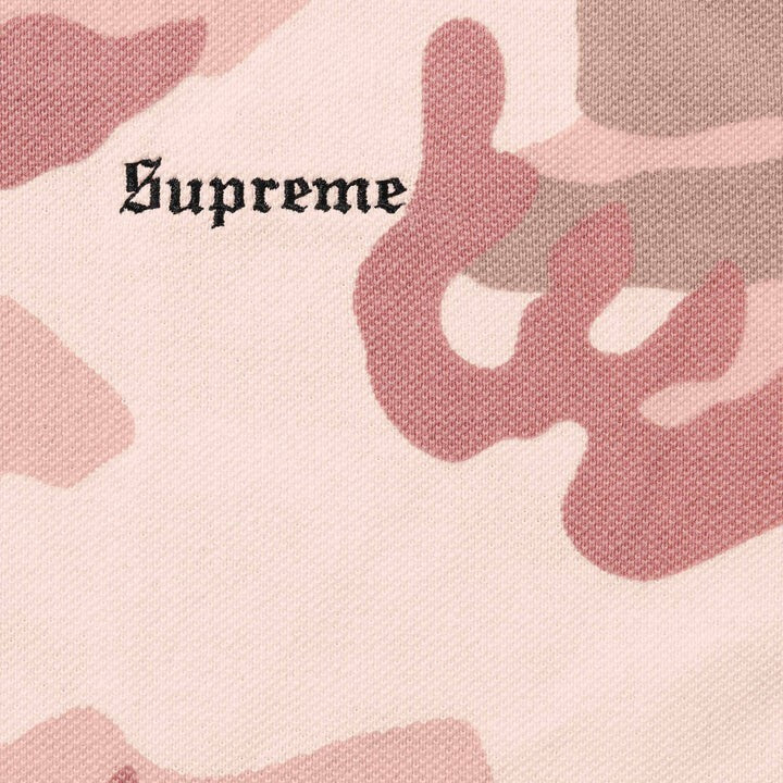 Supreme Washed Camo Polo Pink Camo