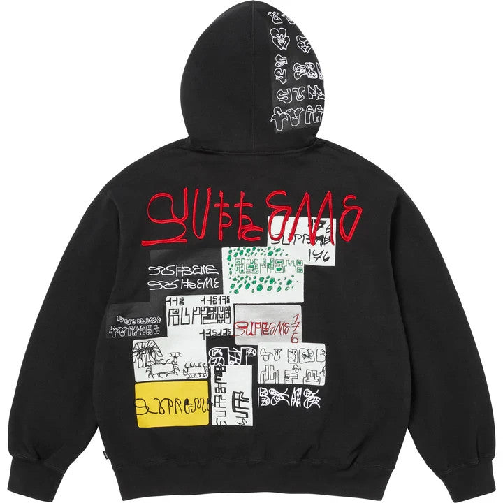 Supreme 176 Zip Up Hooded Sweatshirt Black