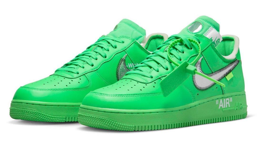 DX1419-300 Off-White Ã Nike Air Force 1 Low Brooklyn Light Green Spark (Men's)
