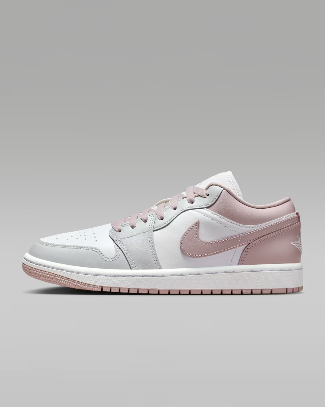 DC0774-606 Nike Air Jordan 1 Low Particle Rose White Neutral Grey (Women's)