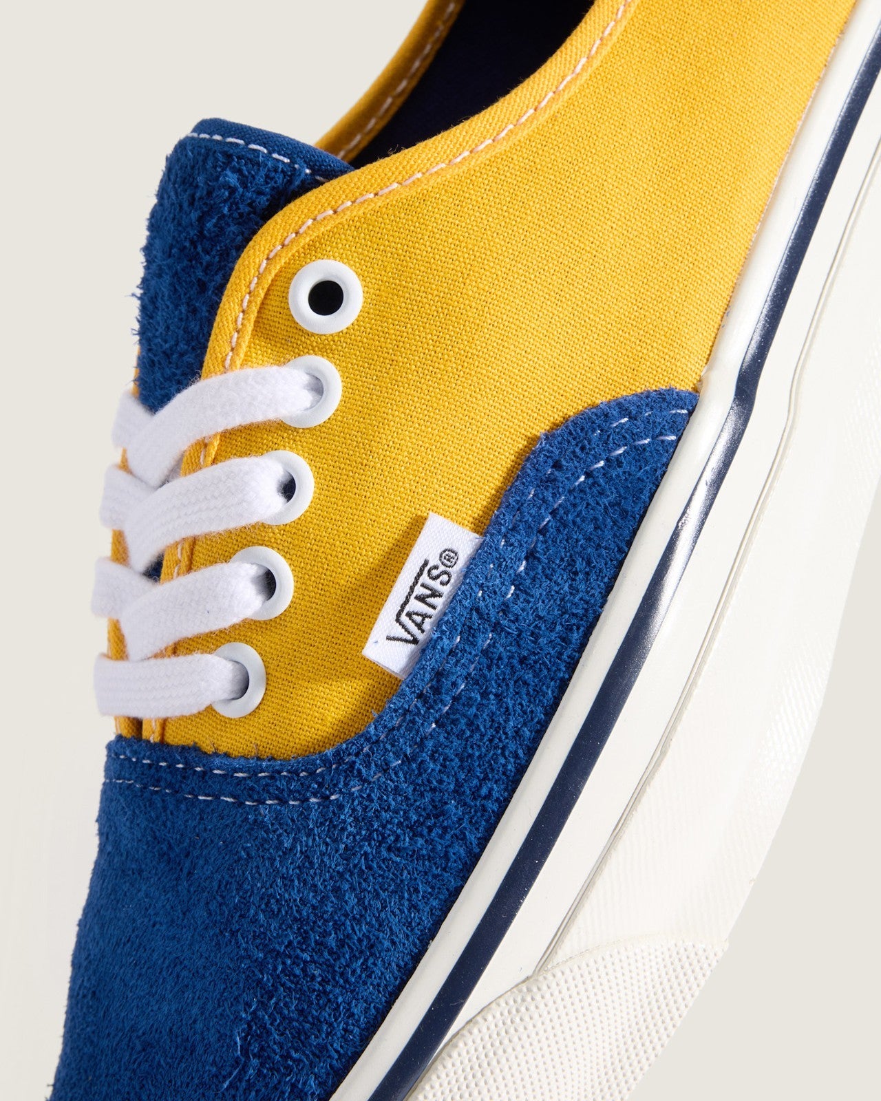 VN000EBNICN Vans Premium Authentic 44 Suede Canvas True Blue Sunny Yellow (Men's
