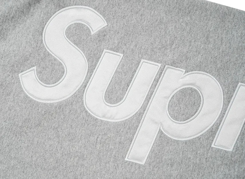 Supreme Satin Applique Sweatpant (26SS) "Heather Grey"
