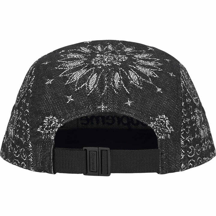 Supreme Bandana Jacquard Denim Camp Cap Black