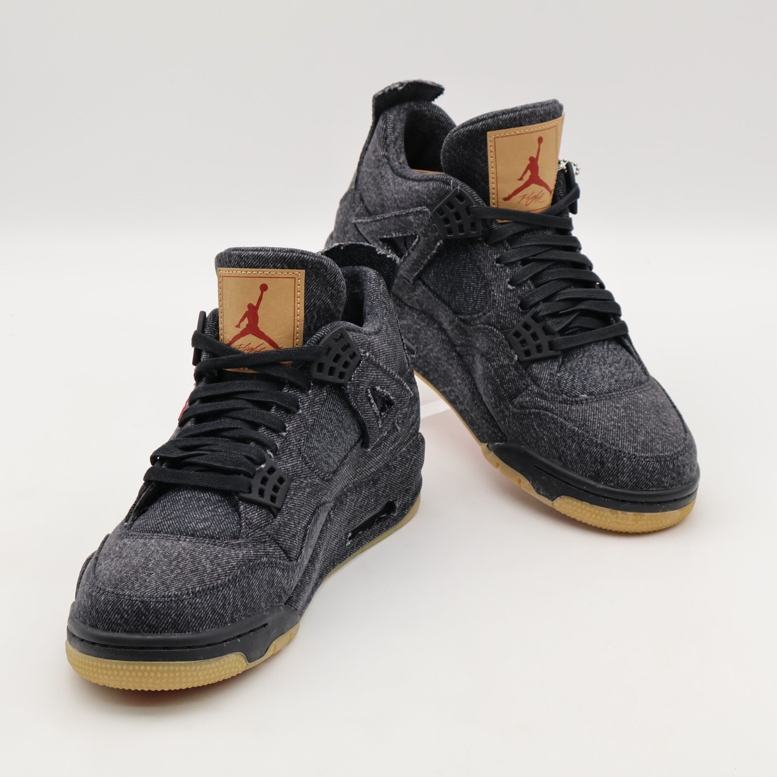 AO2571-001 Nike Levi's Air Jordan 4 Black Denim LEVIS Tag (Men's)