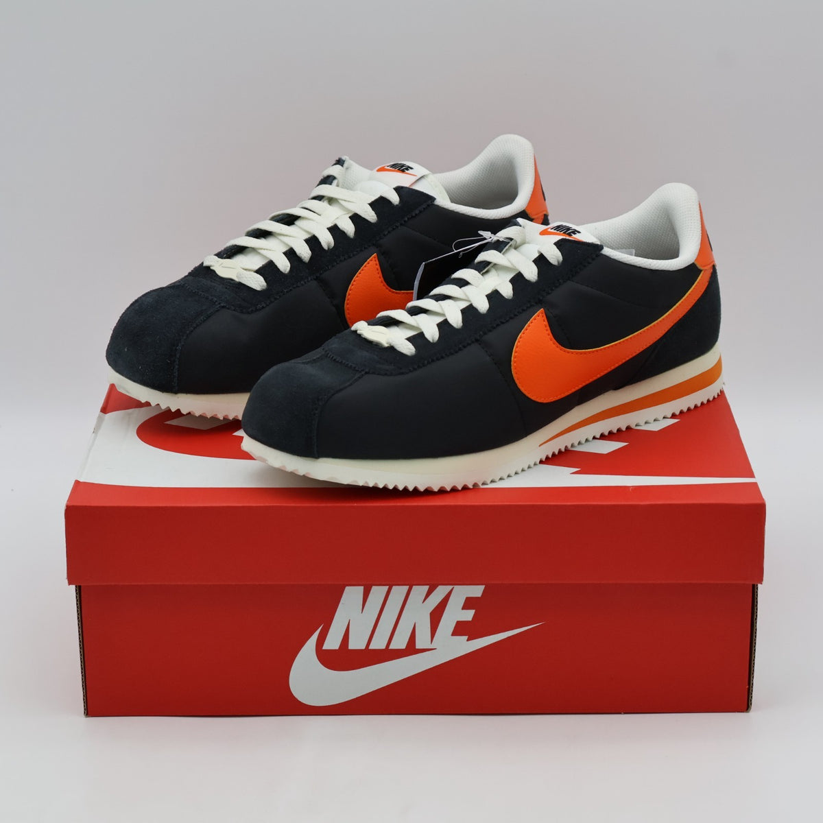 HF0263-003 Nike Cortez Textile Black Sail Muslin Safety Orange (Men's)