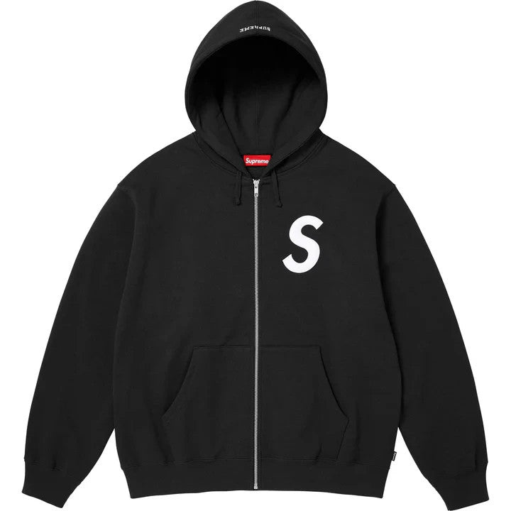 Supreme S Logo Zip Up Hooded Sweatshirt (25FW) Black