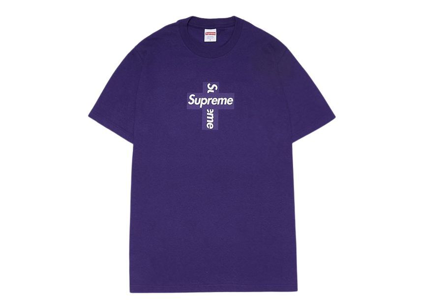 Supreme Cross Box Logo Tee Purple