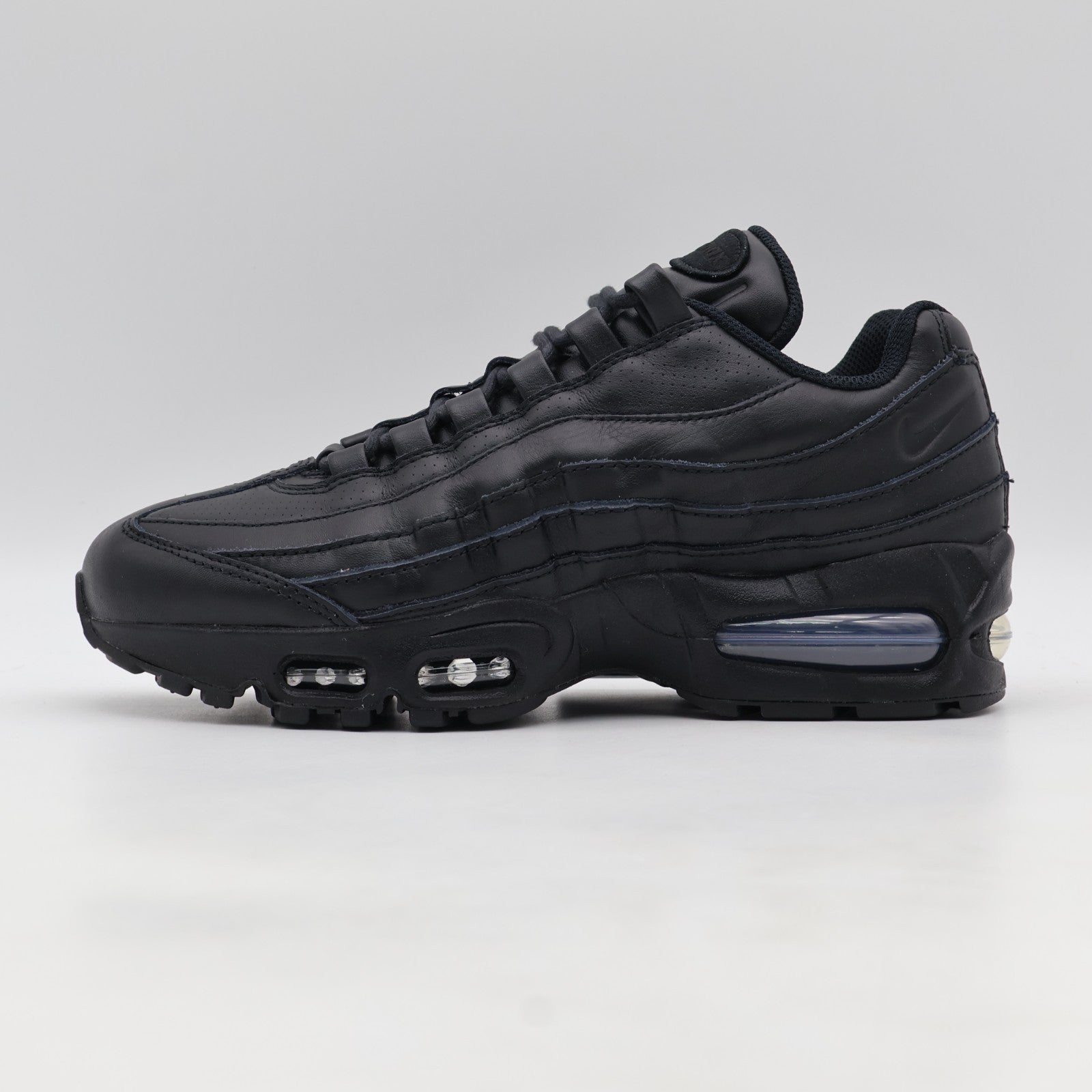 IM0696-001 Nike Air Max 95 Leather Big Bubble QS Triple Black (Men's)