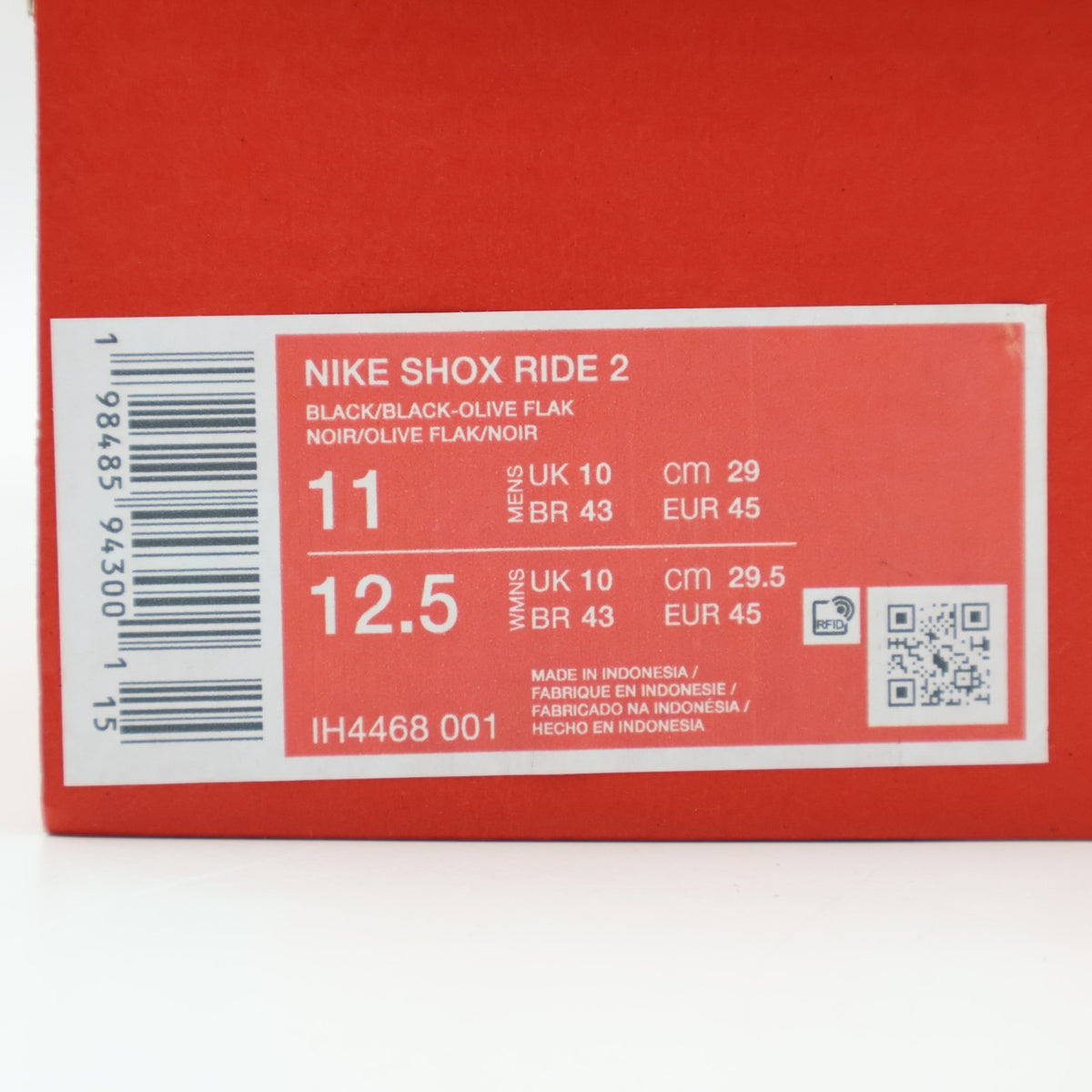 IH4468-001 Nike Shox Ride 2 Black Cargo Khaki (Men's)