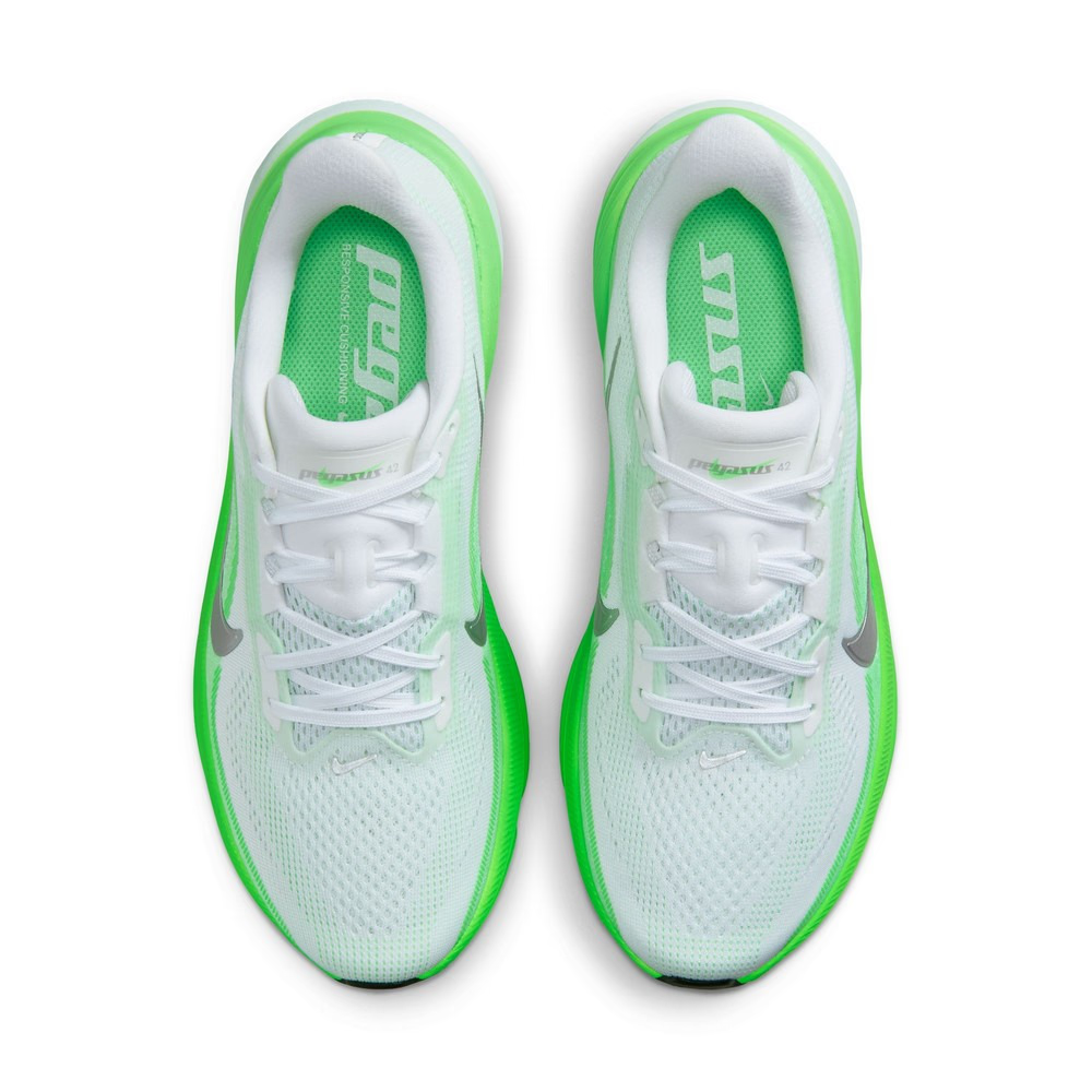 IB1881-101 Nike Pegasus 42 "White/Green Strike" (Women's)
