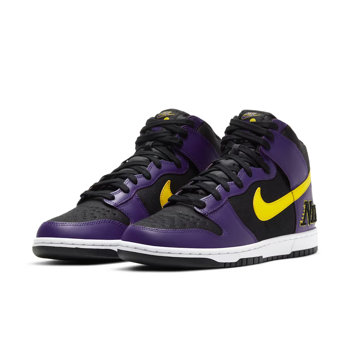 DH0642-001 Nike Dunk High EMB "Lakers" (Men's)